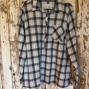 Croft & Barrow Men's Black and White Plaid Shirt